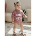 thumbnail image 6 of BemeyourBBs Baby Girl Sweater Romper Round Neck Long Sleeve Knit Jumpsuit, 6 of 9