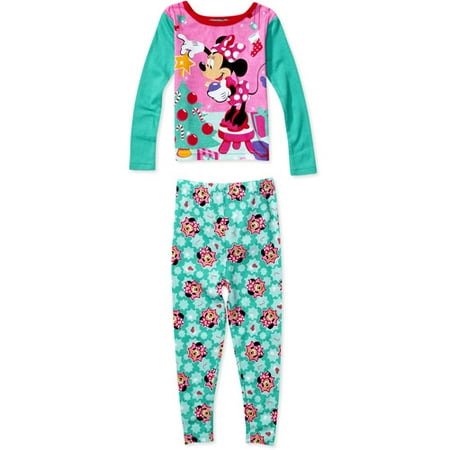 Disney - Toddler Girls' Minnie Mouse 2-Piece Cotton Pajamas Set