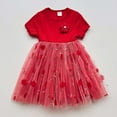thumbnail image 2 of Robes à Manches Courtes pour Enfants Filles avec Imprimés de Fleurs en Maille, 2 of 4