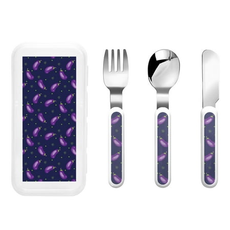

Daiia Eggplant for Stainless Steel Kids Silverware Set - Children’s Utensil Set - Children s Knife Fork And Spoon Set - Metal Kids Cutlery Set