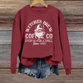 thumbnail image 2 of Venzia Women Halloween Crewneck Sweatshirt, Black Long Sleeve Pullover Top, Casual Fall Graphic Sweatshirt, 2 of 4