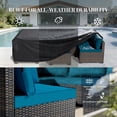 thumbnail image 3 of Patio Furniture Set 7 Piece - All-Weather - Wicker Rattan Patio Outdoor Conversation Set, Modular Sectional Sofa for Backyard, Garden, Poolside, Balcony, Porch, Patio,Brown/Peacock Blue, 3 of 6