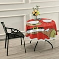 thumbnail image 7 of Coolnut 60" Santa Claus Round Tablecloth, Waterproof Stain and Wrinkle Resistant Washable Decorative Table Covers for Kitchen Dining Tabletop Party Outdoor Picnic, 7 of 7