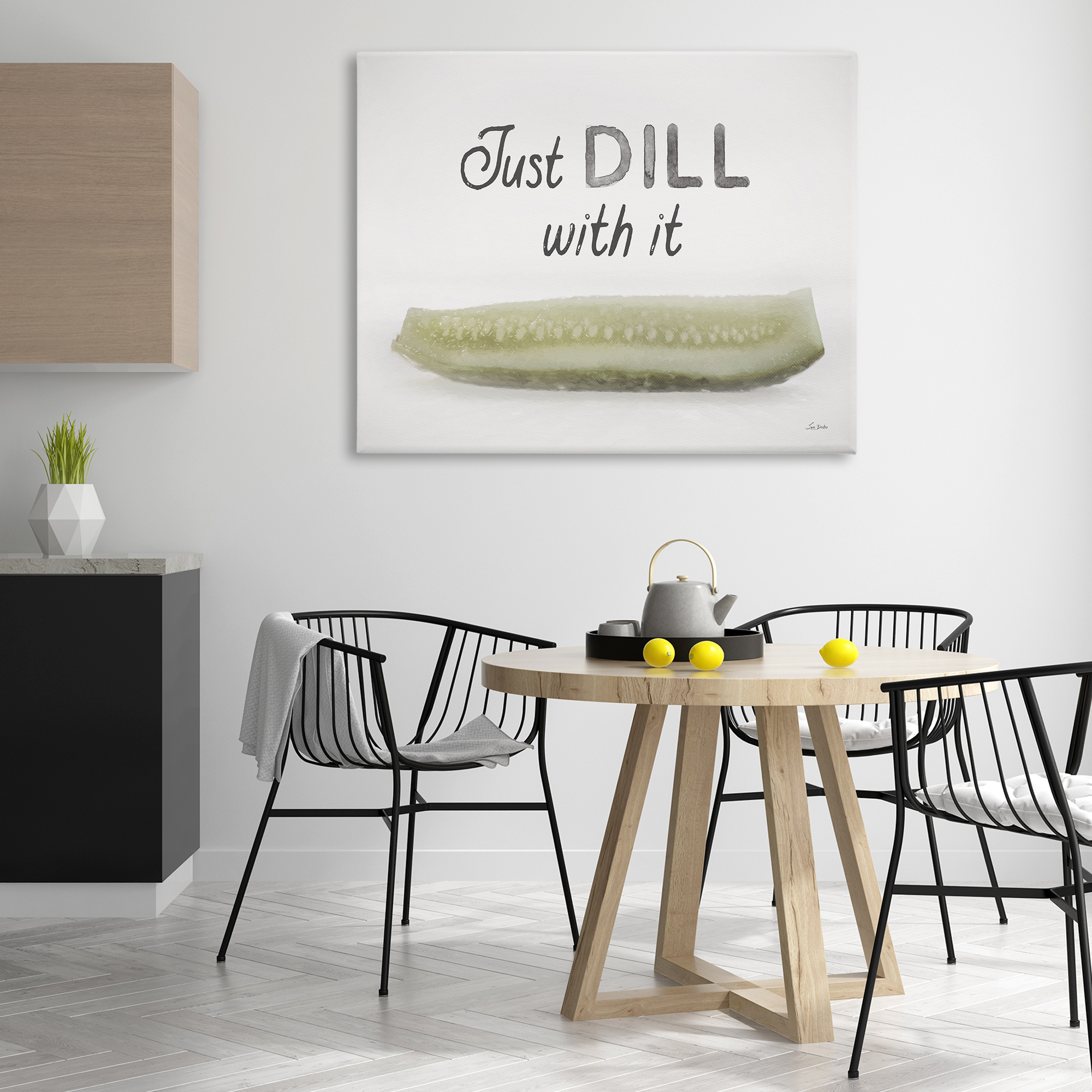 Stupell Industries Just Dill With It Food & Beverage Painting Wrapped Canvas Art Print Wall Art, 48 x 36