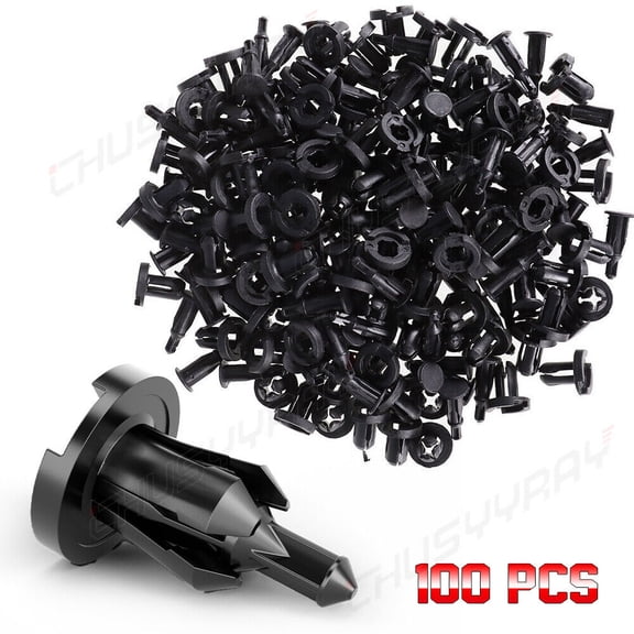 100x 10mm Clips Fastener Bumper Hood Fender Retainer for Honda Accord Civic CR-V
