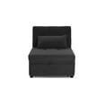 thumbnail image 4 of Convertible Sofa Black Sherpa Fabric 1pc Sleeper Chair w Pull out Bed Solidwood Living Room Couch, 4 of 9