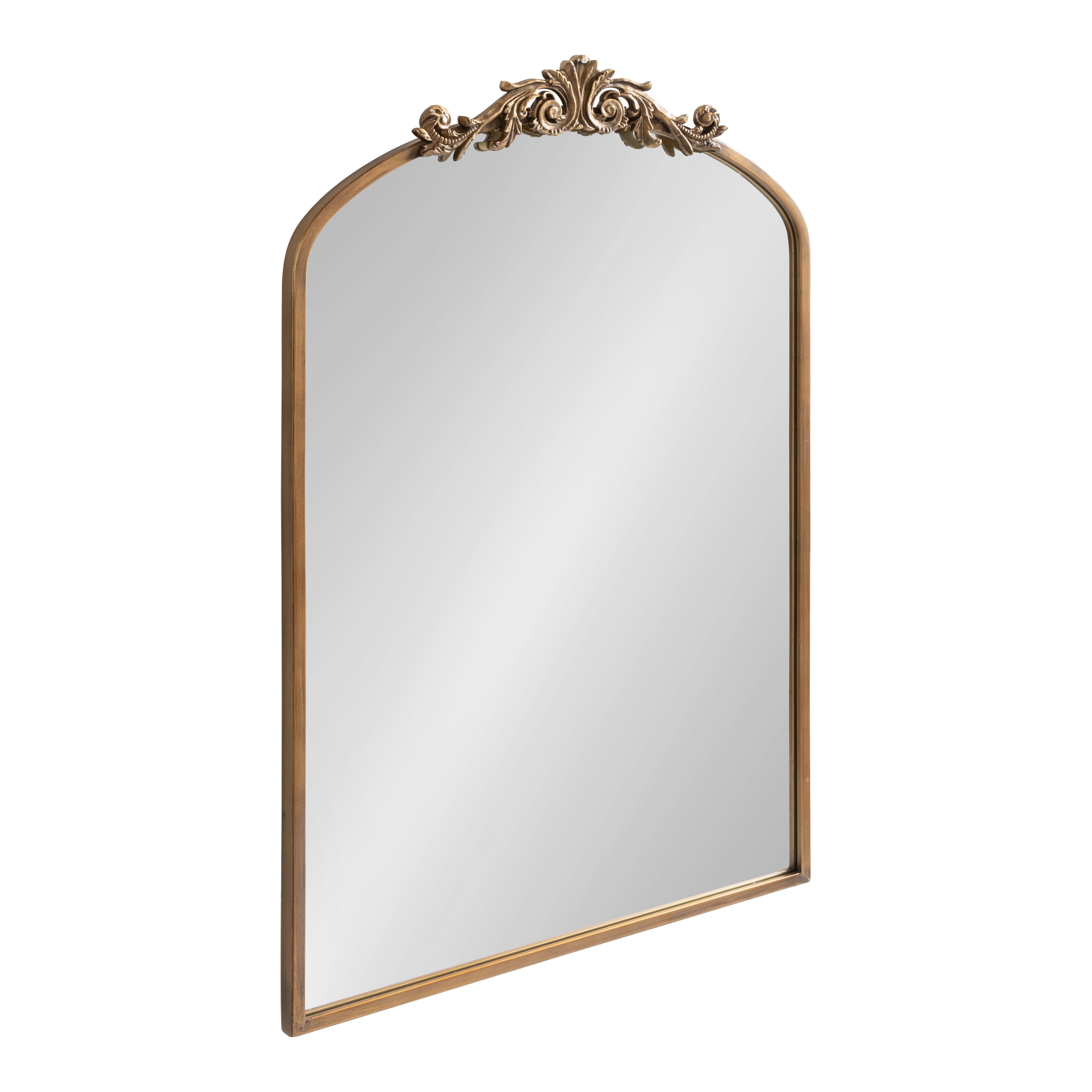 Laurel Arendahl Traditional Arch Mirror, Antique Gold Ornate Traditional Full Length Mirror