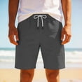 thumbnail image 2 of Miluxas Mens Athletic Gym Shorts Cotton Workout Jogger Sweat Shorts with Pockets and Drawstring Dark Gray XXXL(XXXL), 2 of 5
