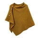 thumbnail image 2 of Capa larga con botones para mujer, chal para mujer, chal tejido, cárdigan, capa de lana, tops con hombros descubiertos, chales, bufanda, chal de color liso para mujer, ropa para muñecas, 2 of 4