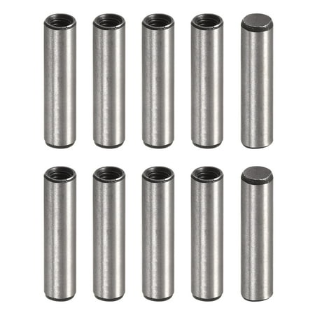 

M4 Internal Thread Dowel Pin 10 Pack 6x25mm Chamfering Flat Carbon Steel Cylindrical Pin