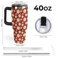 thumbnail image 6 of Daisy Gifts Tumbler for Women Girls, Stainless Steel 40oz Tumbler with Handle and Straw,White Daisy Flowers Cup Mug,Leakproof Water Bottle,Valentine's Day or Floral Lover Birthday Gift Idea(Yellow), 6 of 7