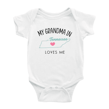 

My Grandma In Tennessee Loves Me Baby Clothing For Boy Girl Bodysuits 12-18 Months