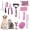9-Pink, variant on 9-Blue 9-In-One Pet Grooming Kit For Dogs And Cats