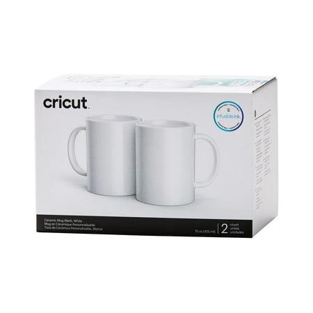 

8 Packs: 2 ct. (16 total) Cricut® 15oz. White Ceramic Mug Blanks 2ct.