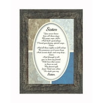 Sister, For My Sister, Special Gift for Sister from Sibling, Framed Poem, 7x9 77909