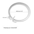 thumbnail image 3 of Unique Bargains 44mm External Circlips C-Clip Retaining Snap Rings 304 Stainless Steel 20pcs, 3 of 3