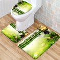 thumbnail image 4 of 1pc Modern Chinese Style Shower Curtain with 12 Hooks and Bamboo and Stone Pattern - Perfect for Bathroom Decor and Organization, 4 of 5