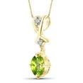 thumbnail image 2 of JewelersClub 0.82 Carat T.G.W. Peridot Gemstone and Accent White Diamond Pendant, 2 of 4