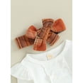 thumbnail image 5 of Bagilaanoe 3Pcs Newborn Baby Girls Fall Clothes Long Sleeve Romper Tops + Plaid A-Line Skirt + Headband 3M 6M 12M 18M Infant Casual Skirt Set, 5 of 9