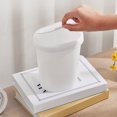 thumbnail image 2 of Garbage Can with Lid to Prevent Odor Desktop Trash Bin Small Kitchen Trash Can Easy Open Portable Waste Container, 2 of 6