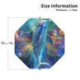 thumbnail image 2 of Honeii Colorful Winged Dolphin print Leather Coaster Set of 4, ideal for safeguarding your furniture from drinks spills and effortless cleanup-Octagon, 2 of 6