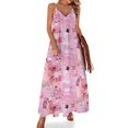 thumbnail image 1 of Nuevo vestido sin mangas con diseño de collage tumblr rosa, vestido holgado para mujer, vestido de fiesta de lujo para mujer, vestido de noche para graduación, 1 of 7