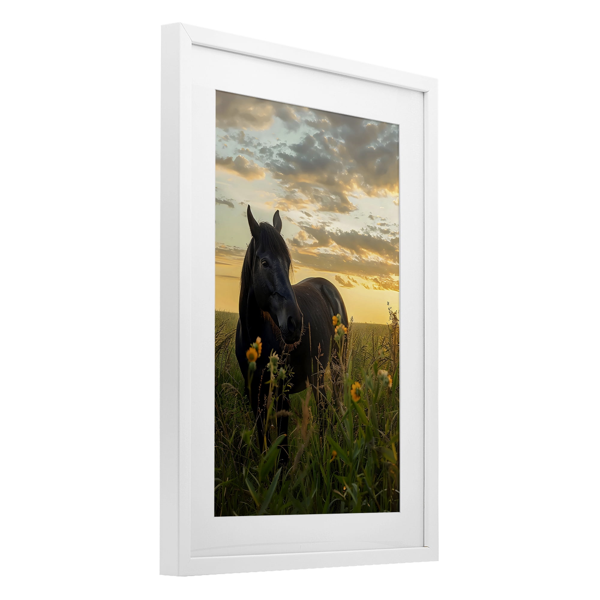 Stupell Industries Standing In Field Of Flowers White Framed Print Under Glass, design by Creative Studio