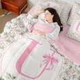 thumbnail image 4 of Castle Fairy Personalized Initial Letter U 7-Piece Bedding Comforter Set for Children Women Men,Floral Rose Bow-Tieking Bedding Sets,Monogrammed Alphabet Ultra Soft Bed Sheets,Breathable Home Decor, 4 of 8