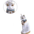 thumbnail image 5 of Figura de gato Bastet de la diosa egipcia del gatito del Antiguo Egipto, escultura coleccionable, estatua de gato de regalo para decoración del hogar y la oficina (negro-blanco) brillar Electrónica, 5 of 5