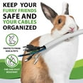 thumbnail image 6 of Small Pet Select Heavy Duty Cord Cover - White, 10ft - Ultra Durable Electrical Cable and Wire Protector for Rabbits, Dogs, Cats and Other Pets - Cord Management and Animal Protection, 6 of 8