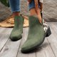 thumbnail image 5 of NECHOLOGY Botas Mujer Adulto Femenino Zapatos Botines mujer Otoño nuevas botas grandes europeas y con tacones gruesos puntiagudos botas estampadas (Green, 6.5), 5 of 7
