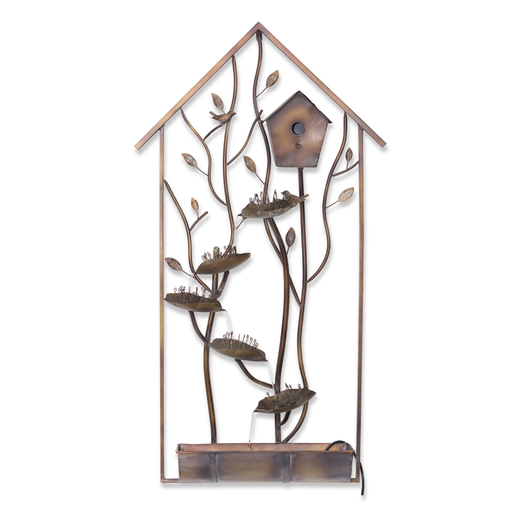 Contemporary Home Living 50.25" Brown Decorative Bird House Wall
