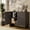 Dark Walnut - 2 Doors, variant on TOPCOMFY Buffet Cabinet with Storage, Multifunctional Storage Cabinet with 4 Doors, Modern Sideboard Buffet Credenzas for Living Room - Black
