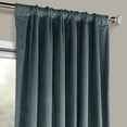 thumbnail image 3 of HPD Half Price Drapes London Blue Heritage Plush Velvet Room Darkening Curtains for Bedroom & Living Room Curtains (1 Panel), Window Curtains 96 inches long, Rod Pocket Curtains & Drapes, 50W X 96L, 3 of 6