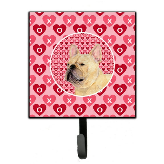 Carolines Treasures SS4485SH4 French Bulldog Hearts Love and Valentines Day Portrait Leash or Key Holder Single Hook
