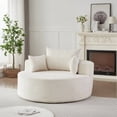 thumbnail image 1 of Sofa individual de espuma Chenille, 55' largo, sin necesidad de ensamblaje, silla moderna y acogedora para salón, dormitorio, sala de estar y sala de proyección (no es una silla giratoria)., 1 of 5