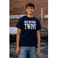 thumbnail image 4 of Funny New Father Real Men Make Twins Men's Graphic T Shirt Tees Brisco Brands S, 4 of 5