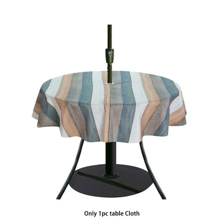 

GETHOME Camping Kitchen Patio Round Table Cloth Decorative With Hole And Zip