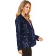 thumbnail image 4 of Women's Evening Sparkle Sequins Open Front Long Sleeve Blazer Jacket, 4 of 5