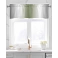 thumbnail image 2 of Gray Green Kitchen Valances for Windows Farmhouse Linen Window Valance Curtain for Living Room Window Treatment Modern Gradient Geometric Valance Rod Pocket Topper Drape, 60 x 18 Inch, 2 of 6