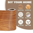 thumbnail image 3 of Cinta de grano de madera Uxcell 4.72" x 16Ft Cinta de reparación de grano de madera Cinta de color madera parche de reparación café, 3 of 7
