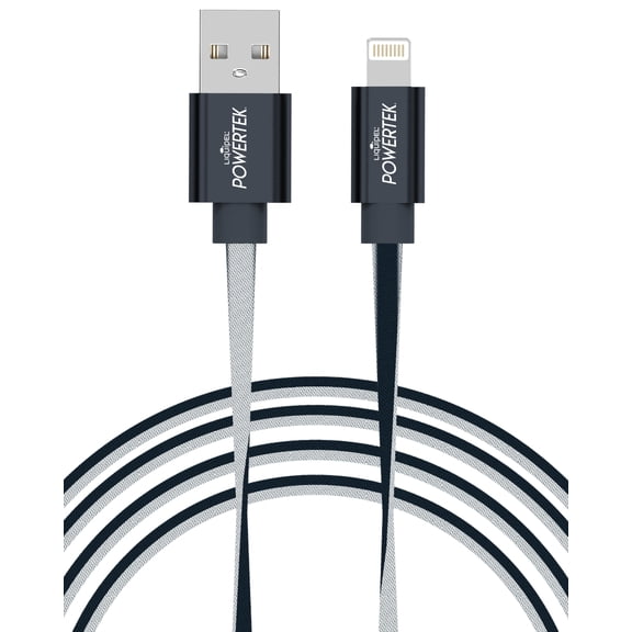 Liquipel Powertek iPad & iPhone Charger Cable, Fast Charging 6ft MFI Certified Lightning to USB Cord, Two Tone
