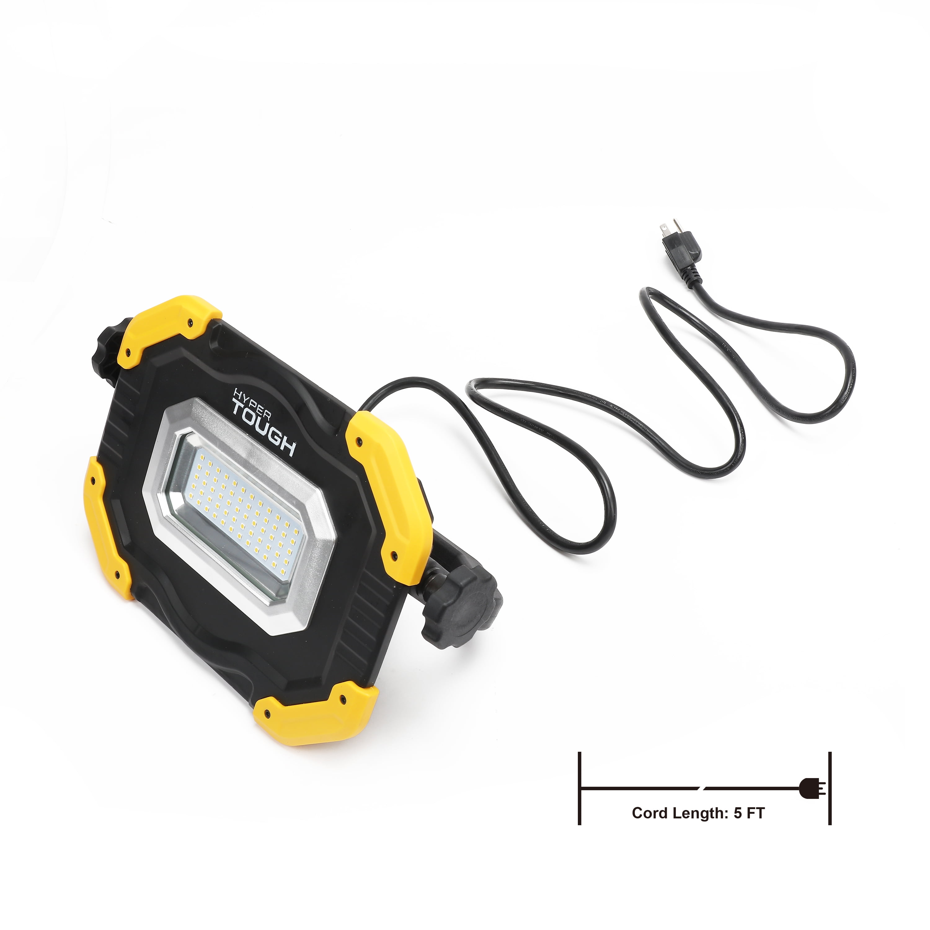 Hyper Tough 5000 Lumen LED Corded Work Light, Yellow, Black, Model 7050