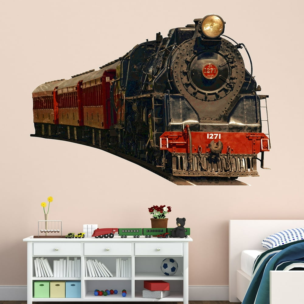 VWAQ Vintage Train Wall Decal Realistic Train Wall Decals Peel And