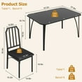 thumbnail image 2 of COZONY Glass Dining Table Set with Chairs, Chamfer-Edge Design, Upholstered Seats, 2 of 7