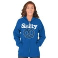 thumbnail image 4 of Salty Gourmet Pretzel Hungry Attitude Zip Up Hoodie Men's Women's Brisco Brands X, 4 of 6