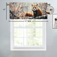 thumbnail image 4 of Red Panda Rod Pocket Thermal Insulated Curtain Valance Cherry Blossoms Flower Cute Animal Window Valance for Bedroom Bathroom Living Room Dining Room 54 by 18 in, 1 Panel, 4 of 6
