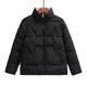 thumbnail image 1 of Parkas de manga larga para mujer, chaqueta de algodón grueso con cuello alto y botones, a la moda, cálida y elegante., 1 of 9