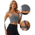 thumbnail image 2 of Top De Tweed Para Mujer Con Cuello En Forma De Corazón Y Tirantes De Corsé Negro XL, 2 of 6