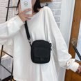 thumbnail image 3 of Bolsos de hombro de lona para mujer, Bolso de teléfono cruzada informal sólida (negro), 3 of 4